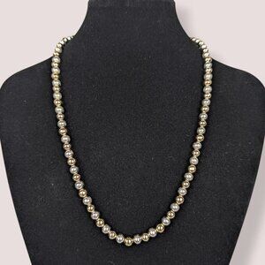 Liz Claiborne Gold & Silver Tone Beaded Necklace